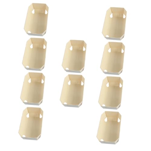 Cabilock 2 Juegos Caja De Tostadas De Madera Cesta Moldes Encimera Tarteras Para Tartas Sarten Grill Bandeja Horno Utensilios Para Hornear Pan Pastel Para Hornear Papel Khaki 10 Uds * 2