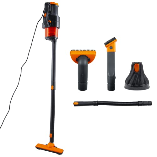 Mediawave Store - Aspiradora ciclónica sin bolsa con cable, escoba eléctrica con filtro Hepa, para suelos, alfombras, compacta y ligera, 0,7 litros, potencia 180 W