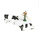 STARLUX 802107-CITERNE Bauernhof Set Traktor Claas Celtis 446 mit Agrisystem-Tank, Bauer, Kühen und viel Zubehör, Grün, Rot, 48 x 15 x 12 cm