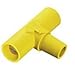 Hubbell Wiring Systems HBLPTY Single Pole Paralleling"T" Connector, Female-Male-Male Connection, 300/400 Amp, 600VAC/250VDC, 4-3/4" Width, Yellow