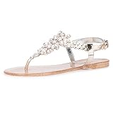 Olivia Miller Women's Fashion Ladies Shoes, Tilly Gold PVC Jelly w Embellished Rhinestones Adjustabl
