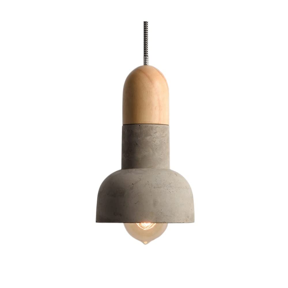 Lustre industriel en béton pour éclairage chaleureux de table de restaurant