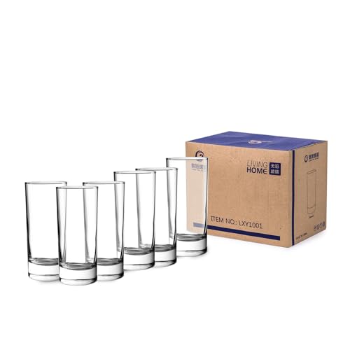 كأس زجاج ارت هاي بول من كوزين، 250 مل، شفاف، 6 قطع