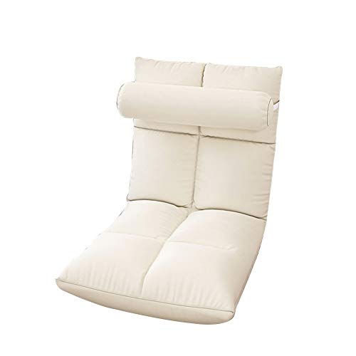 Chaise de sol orange avec dossier réglable à 5 vitesses et housse amovible