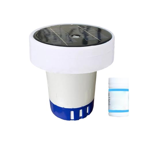 Flotador de Pastillas de Cloro para Piscinas,Clorador Flotante Solar | Dispensador Automático Ajustable para Piscinas y Spas