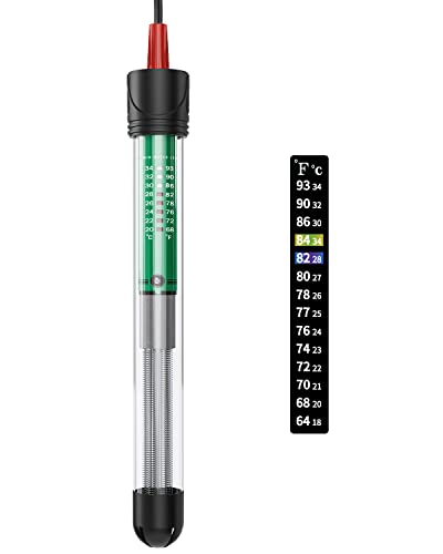 Uniclife Aquarium Heater Submersible with Thermometer, 100 Watt for 10-25 Gallon Fish Tank