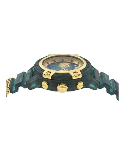 Versace Icon Active Collection Luxury Mens Watch Timepieces with a Blue Strap, Case and Dial2