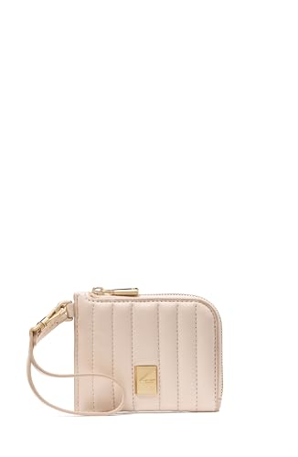 kate spade new york Deco Quilted Leather Coin Card case Wristlet, Milk Glass