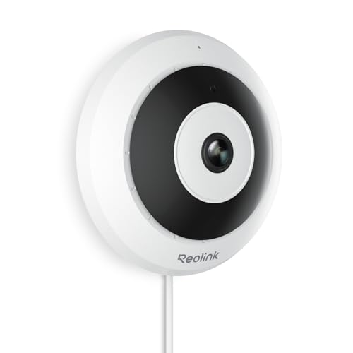 Reolink 6MP PoE IP Fisheye Kamera mit 360° Blick, Smarte Personenerkennung, 2-Wege Audio, Decken-/Wand-/Tisch-Installation, Mehrere Display-Ansichten, Innenkamera für Haus/Büro Sicherheit, FE-P Weiß Reolink 6MP PoE IP Fisheye Kamera mit 360° Blick, Smarte Personenerkennung, 2-Wege Audio, Decken-/Wand-/Tisch-Installation, Mehrere Display-Ansichten, Innenkamera für Haus/Büro Sicherheit, FE-P Weiß