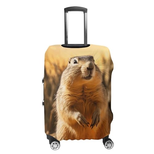 Hand Drawn Groundhog Luggage Cover Elastic Suitcase Protector Case Anti-Scratch Washable Baggage Covers Protector For Traveling, Aircraft Consignment S4