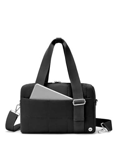 WESTBRONCO Small Puffer Crossbody Bags for Women, Mini Puffy Quilted Gym Bag Lightweight Tote Bag with Zipper Compartments