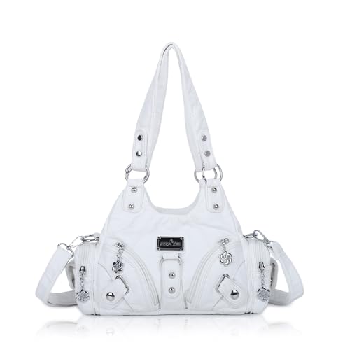 Angel Kiss Women's Small Hobo Leather Tote with Zipper