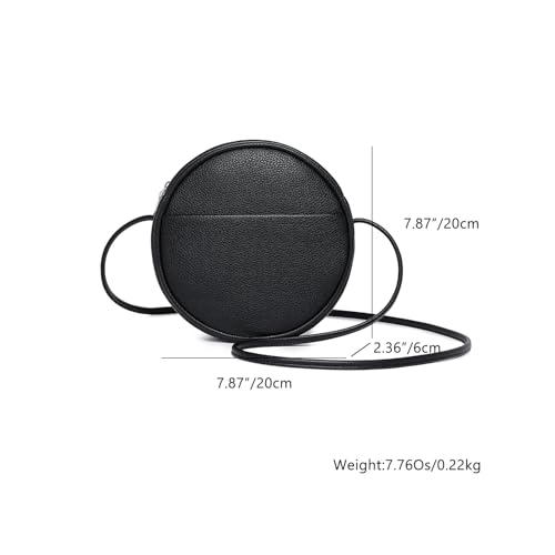 Image of Circle Crossbody Bag for Women NYLON Circle Purse with Zipper Adjustable Knot Shoulder Straps