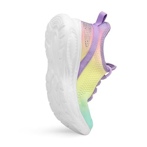 Runside Girls Lightweight Sneakers Kids Lace-Up Tennis Running Shoes thumb #2