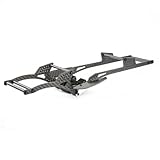 CobraCrawler 1/10 RC Chassis Kit,RC Performance Carbon LCG Chassis Kit with Brace Rock Sliders Delrin Skid Plate for 1/10 RC Crawler Comp Rigs SCX10 Capra (Chassis kit A)
