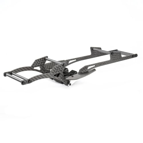 CobraCrawler 1/10 RC Chassis Kit,RC Performance Carbon LCG Chassis Kit with Brace Rock Sliders Delrin Skid Plate for 1/10 RC Crawler Comp Rigs SCX10 Capra (Chassis kit A)