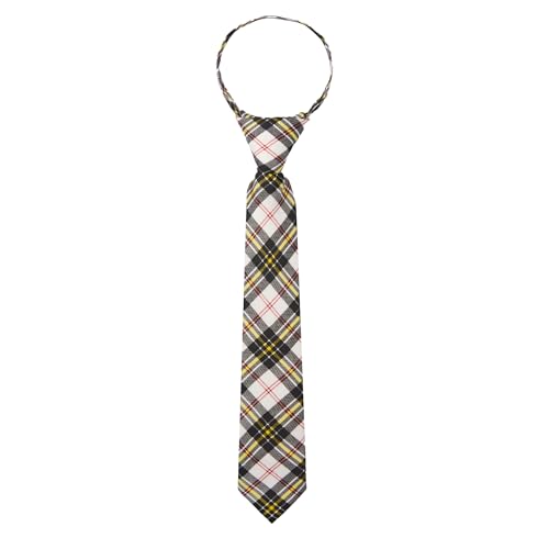 Jacob Alexander Boys' Royal Tartans Plaid 11-inch Zipper Neck Tie