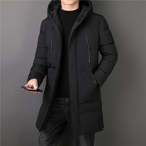 Men's Winter Thicken Down Jackets Hooded Long Parka Outerwear Windproof Warm Puffer Jacket Mid-Length Windbreaker2
