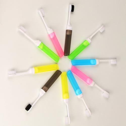 ROYJJ Tragbare, faltbare Zahnbürste, Reise-Zahnbürsten-Set für kreatives Zahnwerkzeug, tragbare Faltzahnbürste – Bild 5