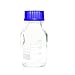 Driak 250ml Thick Glass Round Media Storage Bottles Thick Graduated Borosilicate Glass with Blue GL45 Screw Cap
