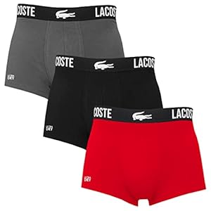 Lacoste Lot de 3 boxers décontractés pour homme, multicolore, XL, Multicolore, XL