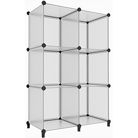 HOMIDEC 6-Cube Light Grey Storage Organizer Cover