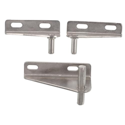 Toyvian 3 Piezas Bisagra Metálica de Acero Inoxidable para Puerta de Congelador Repuesto para Frigorífico Comercial de Doble Puerta Funcionamiento Suave para Reparación de Hardware de