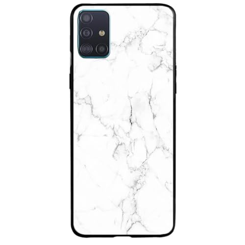 Image of COLORflow Back Cover Compatible with Samsung Galaxy A71 | White Marble | Shockproof TPU Bumper Cover with Camera Protection Back Cover Compatible with Samsung Galaxy A71