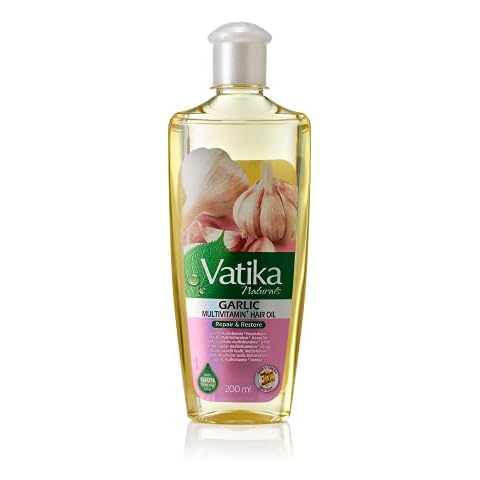 Vatika Multivitamin Enriched Garlic Hair Oil 200ml | Garlic, ghergir, rosemary | 100% natural oils | For beautiful strong hair Cover