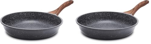 Image of SENSARTE Nonstick Frying Pan Skillet, Swiss Granite Coating Omelette Pan, Healthy Stone Cookware Chef's Pan, PFOA Free (8 /9.5 /10 /11 /12.5 Inch) (10 Inch) (Pack of 2)