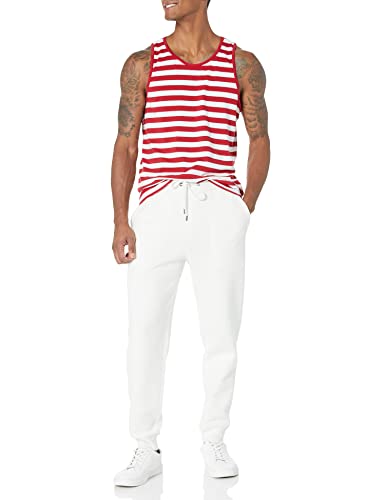 Amazon Essentials Men's Regular-Fit Tank Top, Red/White, X-Large #TOP3