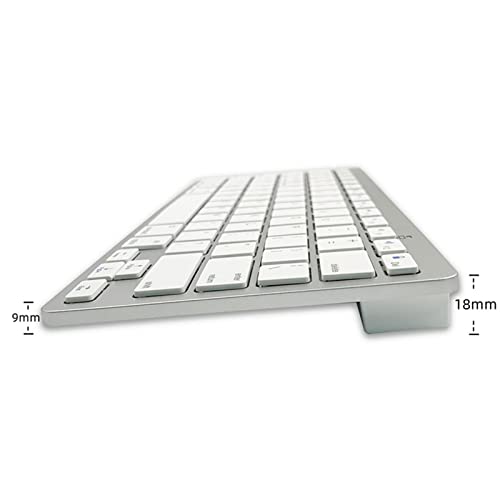 Clavier sans fil Bluetooth russe à touches silencieuses pour ordinateur