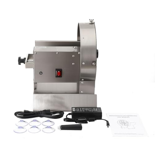 HOTSTORE Commercial Vegetable Fruit Slicer Electric Manual Onion Cabbage Slicing Machine 1-10mm Thickness Adjustable Stainless Steel Food Shredder Cutter Multifunctional for Potatoes Lemons Tomatoes