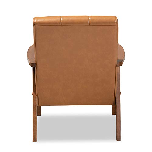 Sillón Plegable Cuero Sintético Tan miniatura 5