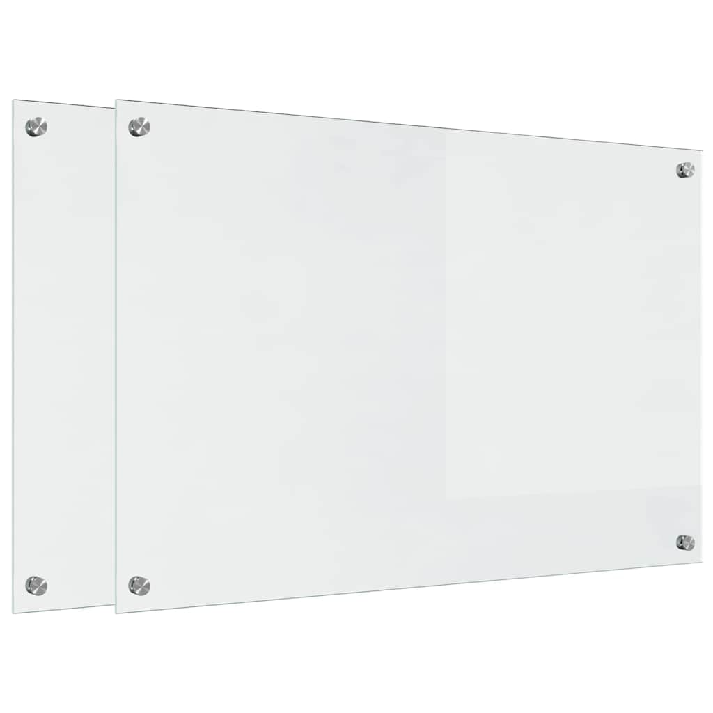 Generisch Küchenrückwand 2 pcs Transparent 90 x 60 cm Gehärtetes Glas,Heim Garten,Küche Esszimmer,Küchenhelfer -utensilien-3415538