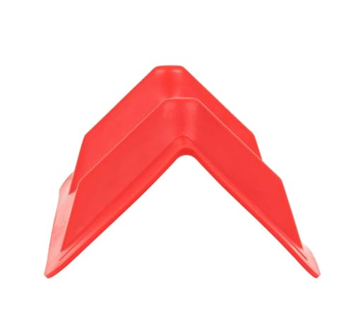 Image of Mytee Products 10 Pack Red Flatbed Edge Protectors - 4 inchx4 inchx11 inch Plastic V Board Flatbed Corner Protectors for Cargo Loads & Tie Down Strap Guard - Fit 1 Strap Up to 4 inch