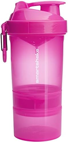 Smartshake Original2Go One Protein Shaker Bottle With Storage  800ml BPA Free Large Gym Shake Bottles for Women Leakproof Water Bottle for Protein Shakes (Army Green)