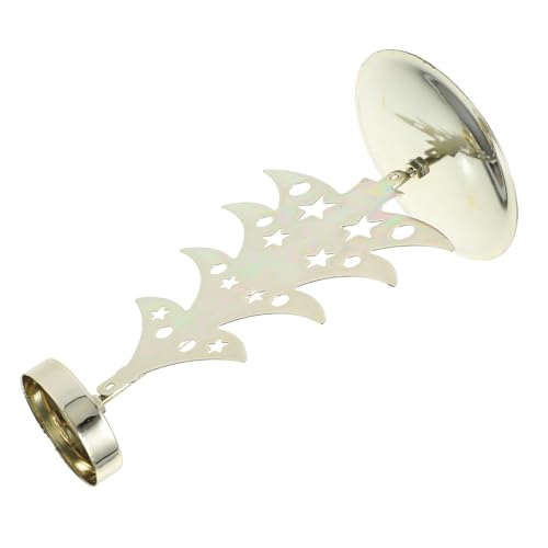 TEHAUX Candelabro de Metal Decorativo Forma de Árbol de Navidad Portavelas para Velas Tealight Centro de Mesa para Fiestas y Decoración de Hogar Festiva