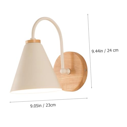 Lámpara de pared para falta de luz, aplique de madera y hierro fácil de instalar 2