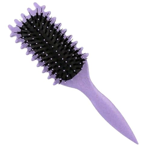 Pack Of 1 Curl Defining Brush Curl Defining Thick Hair Brush For Women And Men Less Pulling Reduce Pulling And Curl Separation (Purple)