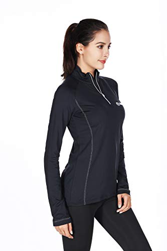 Bpbtti 18019 Women'S Thermal Quarter Zip Pullover Shirt Running Cycling Jersey thumb #1