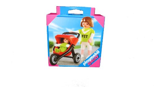 Playmobil - 4697 - Jeu de Construction - Maman avec bébé et Poussette