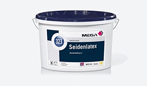 Preisvergleich Produktbild MEGA, Seidenlatex, Weichmacher- und lösemittelfreie, emissionsminimierte, diffusionsfähige Innenwandfarbe, 12,5 l
