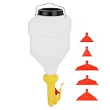 Hängender Soßenspender, 5.5L Soßenspender Flasche mit 5 einstellbaren Ausgussoptionen, Große Squeeze Flasche für Ketchup, Senf, Marmelade, Ketchup Spender für Restaurants, Imbissbuden und Bars