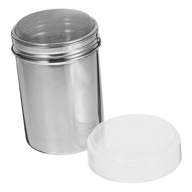 Stainless Steel Dusting Tube Shaker Cocktail Powder Dispenser Sprinkle for Cappuccino Powdered Sugar Cocoa Spice Shaker Tools Reusable