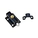 Quluxe 2 Inch Automatic Spring Slide Lock, Stainless Steel Security Thicken Door Latch Sliding Lock Barrel Bolt with Button- Black(Pack of 2)
