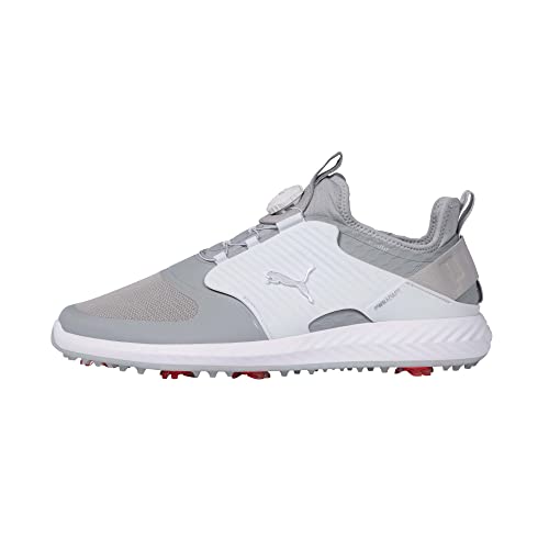 pumagolf Men's Ignite Pwradapt Caged Disc Athletic Shoe, Gray Violet-Puma Silver-Puma White, 7 M US