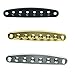 Dopro Guitar Bridge String Thru Body Ferrule Plate Guitar String Ferrules Plate String Bushing Plate for Electric Guitar Chrome