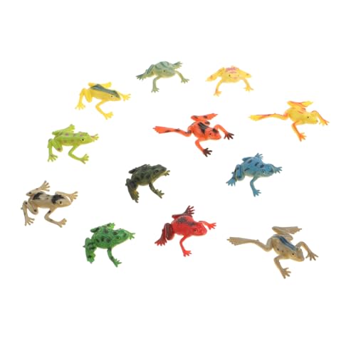 Supvox 12 Stück Teiliges Frosch und Realistische Tierfiguren aus Robustem Material Kindgerechtes Puzzle und Spielfigurenset für Poolpartys und Geschenkbeutel