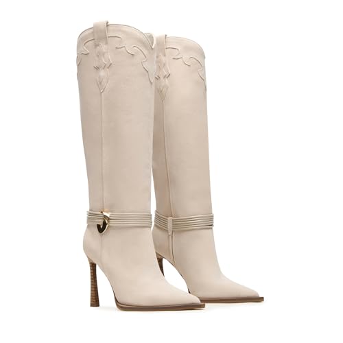 Knee High Boots for Women Pointed Toe Tall Boots Stiletto Heel Pull On Long Boot Fashion Dress Party2